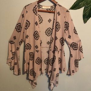 Les Soeurs Boho Flowy Duster Size Small EUC